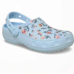 CROCS Classic Crafted Floral  Clog  - Light Blue